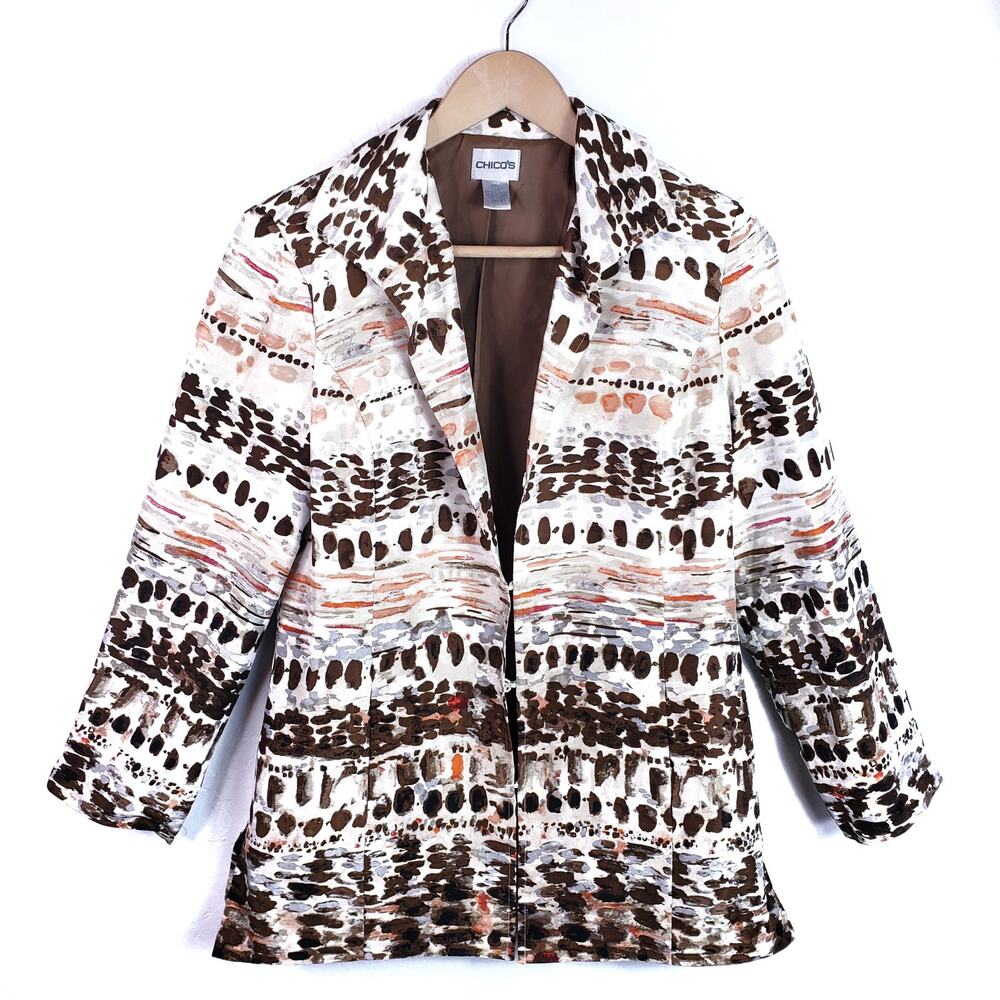 Chico's 100% Silk Blazer Size S Small
